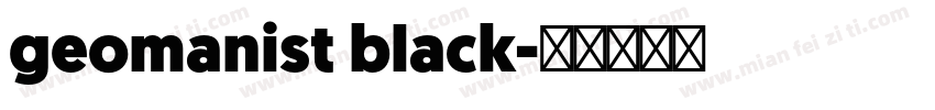 geomanist black字体转换